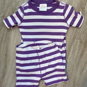 Hanna Andersson Purple Striped Hanna Jams sz 100